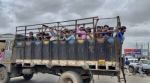 People being evacuated from Kutch districts Jakhau village on Monday ahead of Cyclone Biparjoys landfall. PTI 1 1 - The Fourth