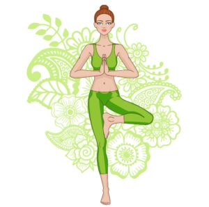 women silhouette yoga tree pose vrikshasana vector 13279192 - The Fourth