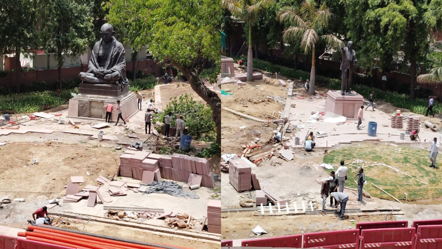 mahatma gandhi ambedkar statue - The Fourth