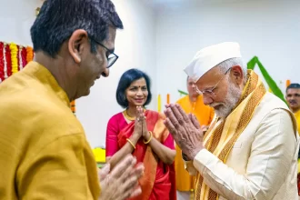 prime minister narendra modi exchanged greetings with chief justice of india dy chandrachud while at 123544310 16x9 0 - The Fourth