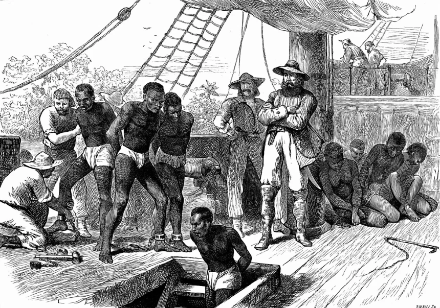 captives African ships Slave Coast slave trade 1880 - The Fourth