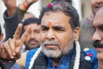 new delhi sanjay singh shows the victory sign after being elected as the new pr - The Fourth